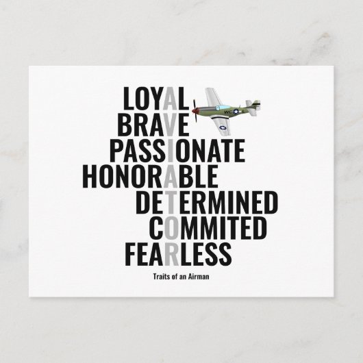 Traits van een Airman Briefkaart (Voorkant)