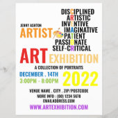 Traits van een artiest, artistieke tentoonstelling flyer (Voorkant)