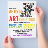 Traits van een artiest, artistieke tentoonstelling flyer (Hand)
