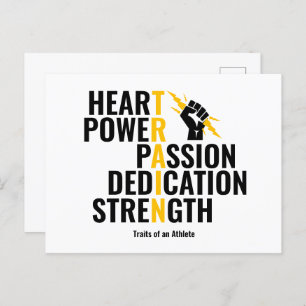 Traits van een atleet briefkaart