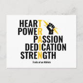 Traits van een atleet briefkaart (Voorkant)