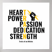 Traits van een atleet poster (Voorkant)