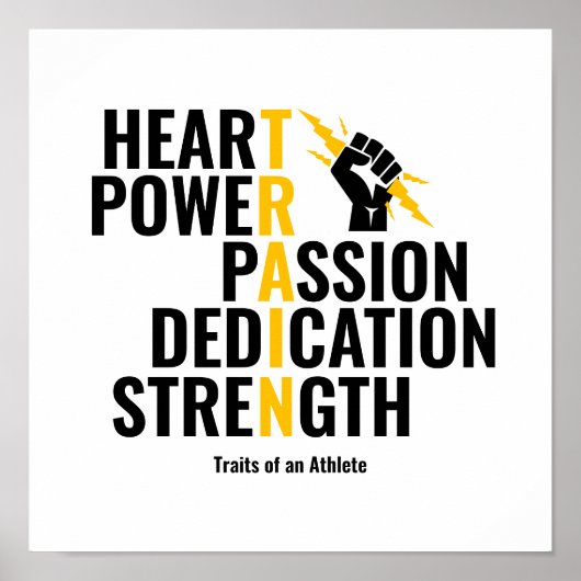 Traits van een atleet poster (Voorkant)