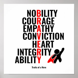 Traits van een Hero Poster