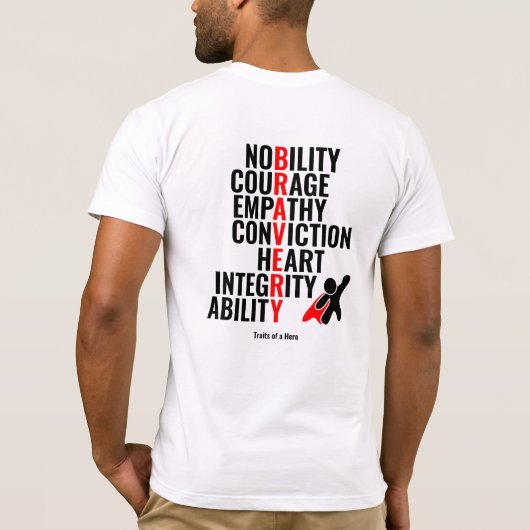 Traits van een Hero T-shirt (Achterkant)
