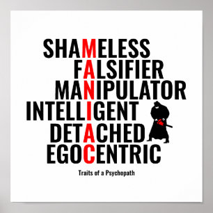 Traits van een Psychopath Poster