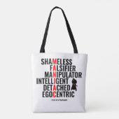 Traits van een Psychopath Tote Bag (Achterkant)