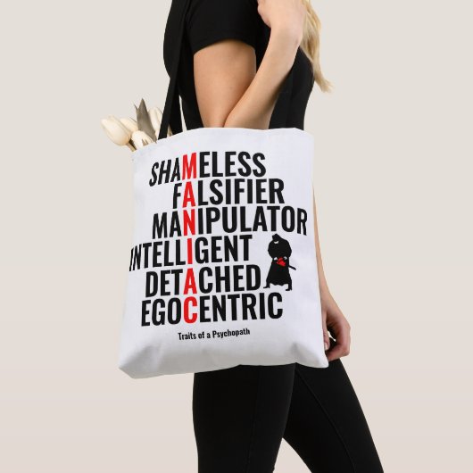 Traits van een Psychopath Tote Bag (Dichtbij)