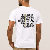 Traits van een seriemoordenaar t-shirt (Achterkant)