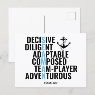 Traits van een verzender briefkaart