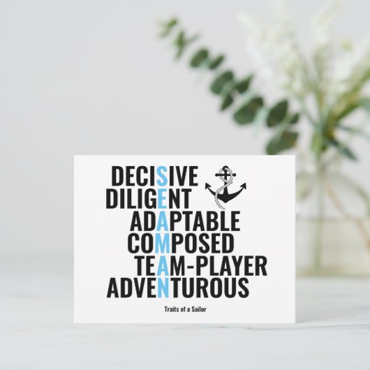 Traits van een verzender briefkaart (Staand voorkant)