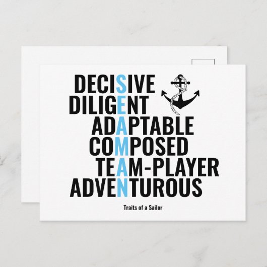 Traits van een verzender briefkaart (Voorkant / Achterkant)