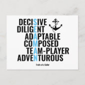 Traits van een verzender briefkaart (Voorkant)