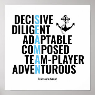 Traits van een verzender poster