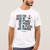 Traits van een verzender t-shirt (Voorkant)