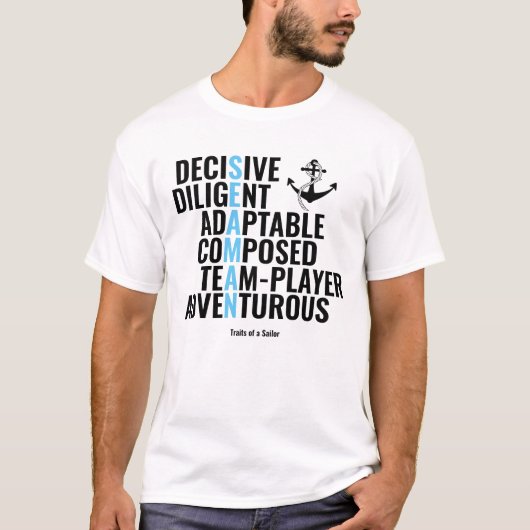 Traits van een verzender t-shirt (Voorkant)