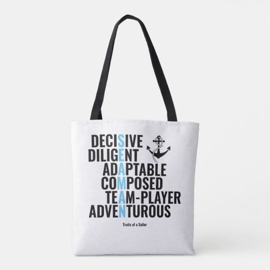 Traits van een verzender tote bag (Achterkant)
