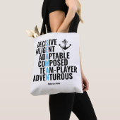 Traits van een verzender tote bag (Dichtbij)