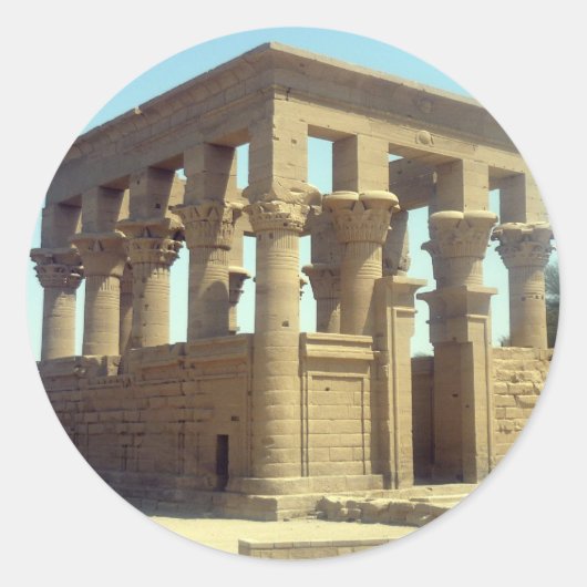 trajan philae ronde sticker (Voorkant)