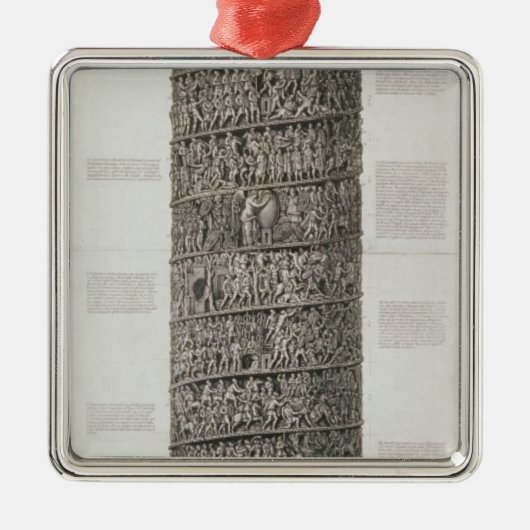 Trajan's column (graving) metalen ornament (Voorkant)