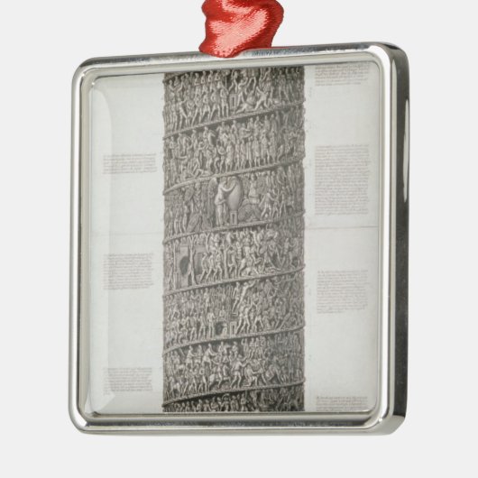 Trajan's column (graving) metalen ornament (Links)