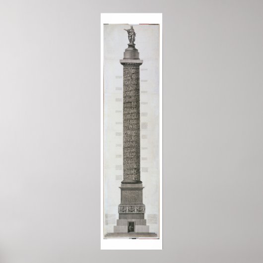 Trajan's column (graving) poster (Voorkant)