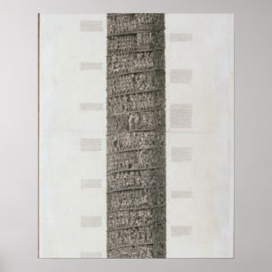 Trajan's column (graving) poster