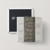 Trajan's column (graving) vierkante button 5,1 cm (Voorkant /achterkant)