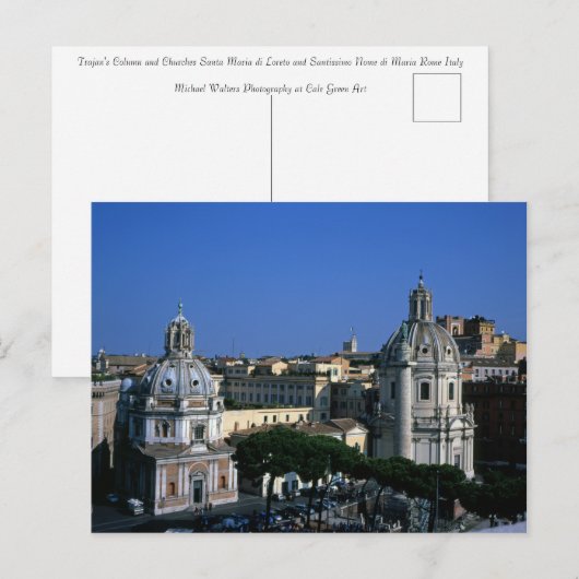 Trajan's Column Rome Italië Briefkaart (Voorkant / Achterkant)