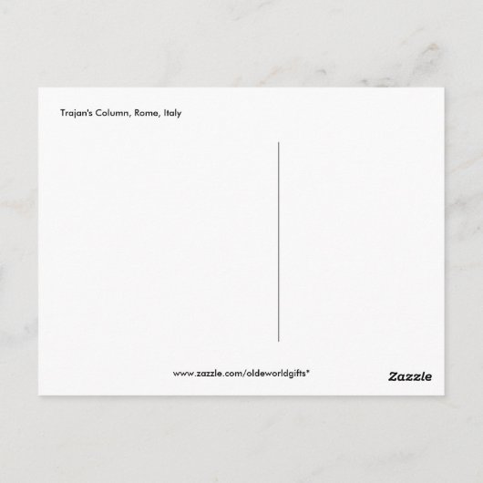 Trajan's Column, Rome, Lazio, Italië Briefkaart (Achterkant)