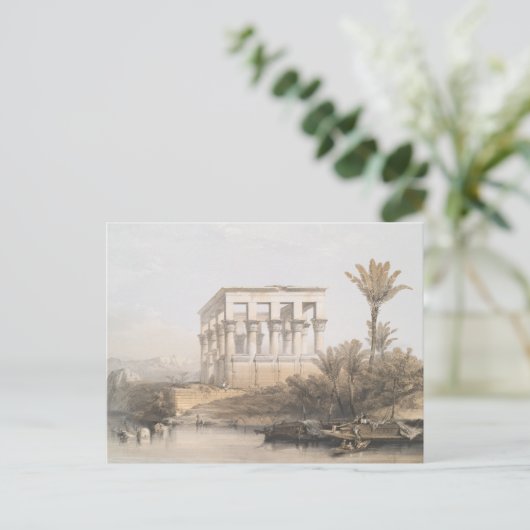 Trajan's kiosk, hypaethral-tempel bij Philae Egypt Briefkaart (Staand voorkant)
