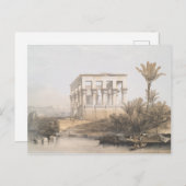 Trajan's kiosk, hypaethral-tempel bij Philae Egypt Briefkaart (Voorkant / Achterkant)