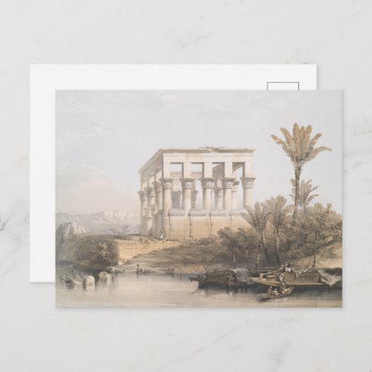 Trajan's kiosk, hypaethral-tempel bij Philae Egypt Briefkaart (Voorkant / Achterkant)
