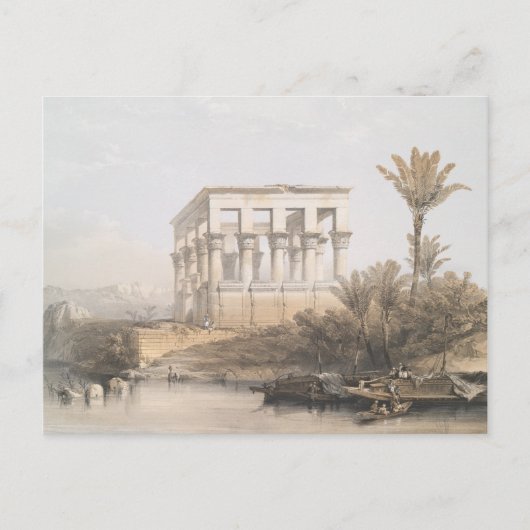 Trajan's kiosk, hypaethral-tempel bij Philae Egypt Briefkaart (Voorkant)