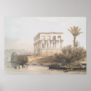 Trajan's kiosk, hypaethral-tempel bij Philae Egypt Poster