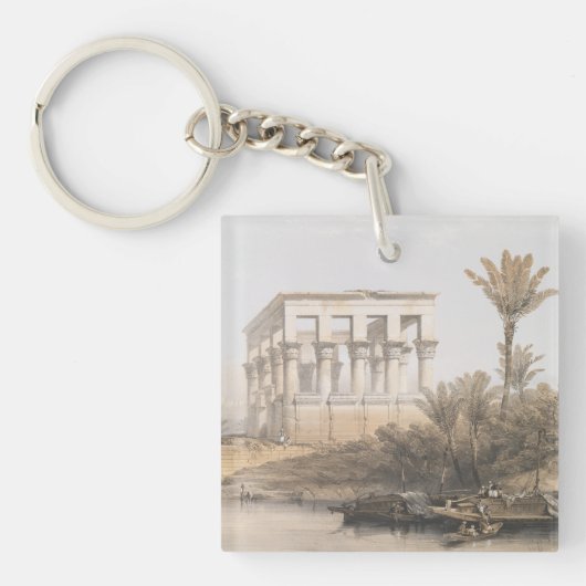 Trajan's kiosk, hypaethral-tempel bij Philae Egypt Sleutelhanger (Voorkant)