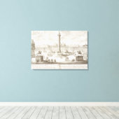 Trajan's Square Rome uit 'Entwurf einer History' Canvas Afdruk (Insitu (Houten vloer))