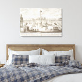 Trajan's Square Rome uit 'Entwurf einer History' Canvas Afdruk (Insitu (Slaapkamer))