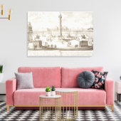 Trajan's Square Rome uit 'Entwurf einer History' Canvas Afdruk (Insitu (Woonkamer))