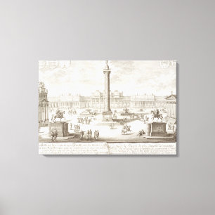Trajan's Square Rome uit 'Entwurf einer History' Canvas Afdruk