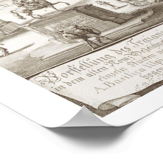 Trajan's Square Rome uit 'Entwurf einer History' Poster (Hoek)