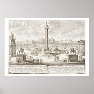 Trajan's Square Rome uit 'Entwurf einer History' Poster