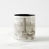 Trajan's Square Rome uit 'Entwurf einer History' Tweekleurige Koffiemok (Center)