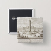 Trajan's Square Rome uit 'Entwurf einer History' Vierkante Button 5,1 Cm (Voorkant /achterkant)