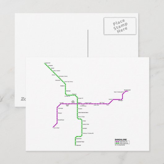 Traject Bangalore Briefkaart (Voorkant / Achterkant)