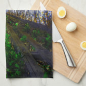 Traject onder het boomkanaal theedoek (Quarter Fold)