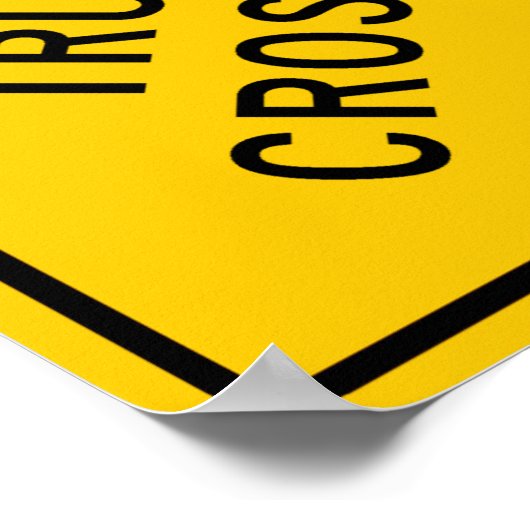 Traject-routebord voor vrachtwagens poster (Hoek)