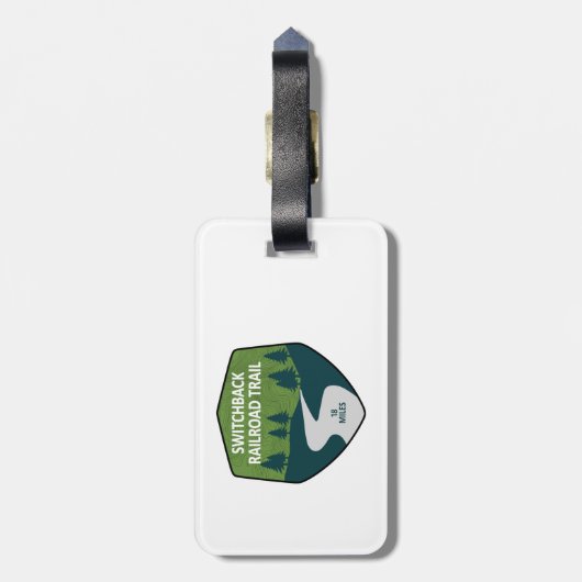 Traject van de omschakeling bagagelabel (Achterkant verticaal)