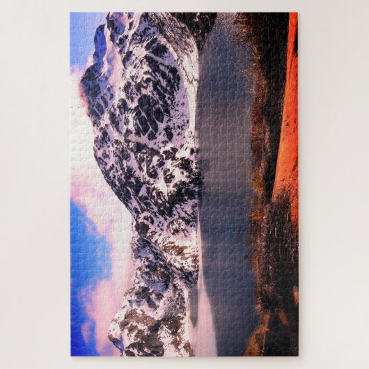 Traject van het meer van Haris en Routeburn/Nieuw- Legpuzzel (Verticaal)