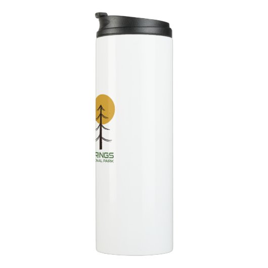 Traject van het nationale park van hot Springs Thermosbeker (Geroteerd rechts)